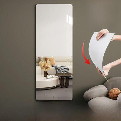 With gum mirror sticker wall soft mirror wallpaper试衣镜全身