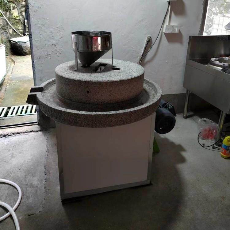 电动五谷杂粮石磨机小型麦麸分离原石面粉机50型做豆腐豆汁制作机