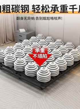 悬浮床现代简约无头日式静音床双人钢床全排骨艺架主卧CPW铁床架