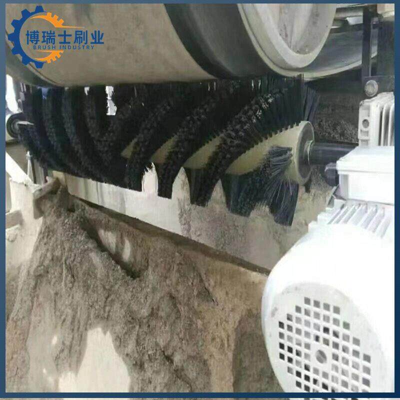电动滚刷清扫器耐磨防爆尼龙丝磨料丝矿场水泥厂毛刷辊皮带清扫器