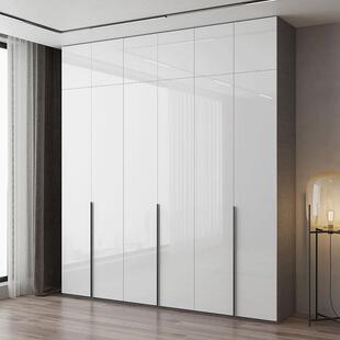 上海南通轻奢平开门衣柜简约现代卧室家用八门衣柜组合大衣橱置物