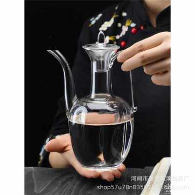 仿宋手执壶耐热玻璃茶壶大容量茶具泡茶壶加厚高硼硅电陶炉贵妃壶