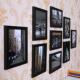 现代客厅照片墙装 7寸九宫格卧室创意相片组合挂墙 饰免打孔相框墙