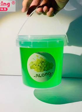 青提泡泡水起泡胶紫色甜橙阿龙的史莱姆手提桶装1000ml硅胶假水