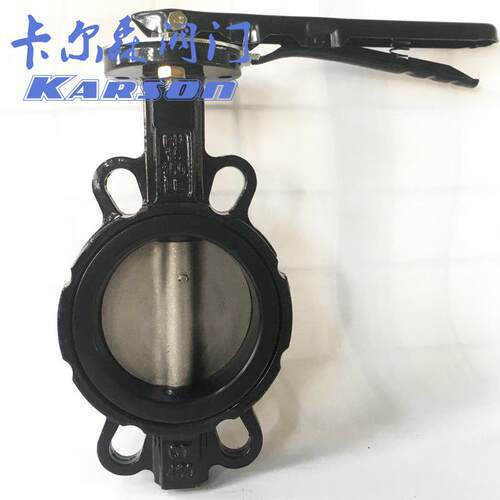 D71XP-1板6Q球墨铸DN1铁0不锈0钢芯开关污水 手柄对夹蝶阀