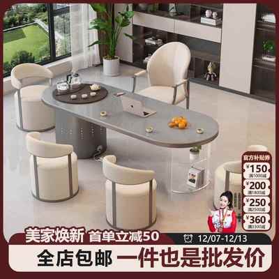 2025新款高端小型家用阳台茶桌烧水壶一体嵌入式茶具一整套泡茶台