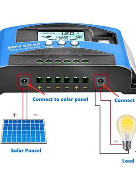 跨境12V/24V太阳能控制器MPPT光伏板充电器LED智能路灯照明控制器