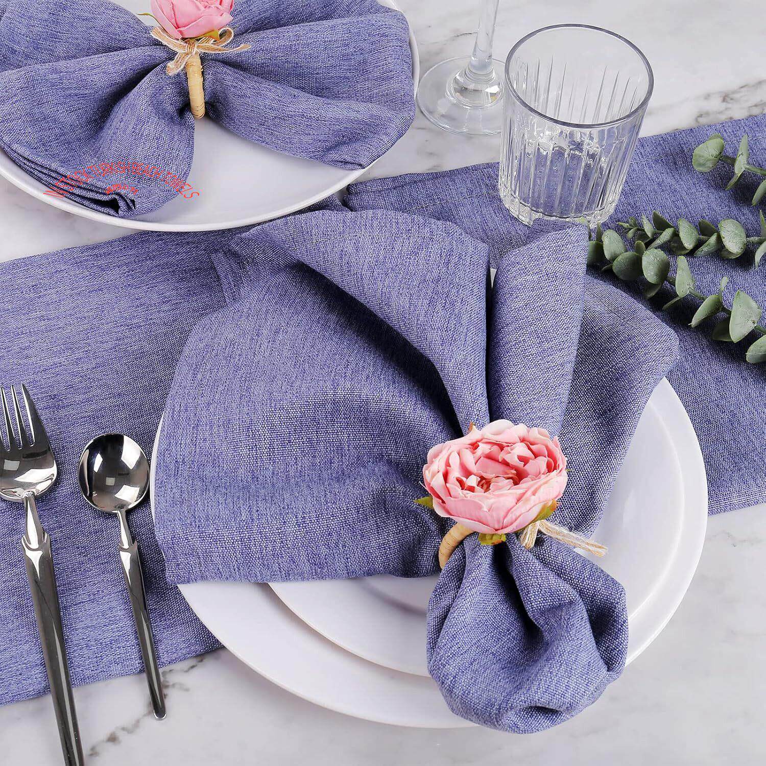 12PACK Pink Peony Flower Napkin Ring粉色花朵餐巾扣西餐口布圈