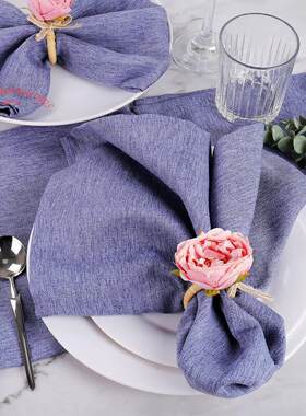 12PACK Pink Peony Flower Napkin Ring粉色花朵餐巾扣西餐口布圈