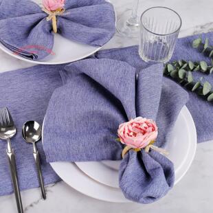 Napkin 12PACK Flower Peony Ring粉色花朵餐巾扣西餐口布圈 Pink