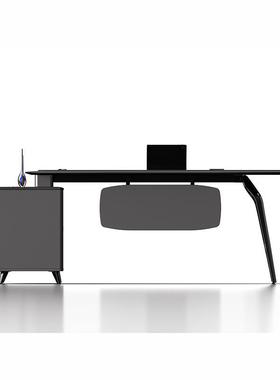 高档JA-A01轻奢办公室老板裁主公管经理单办桌总人桌椅一套文件柜