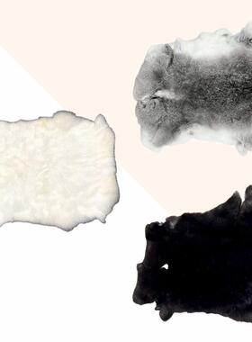 样板间装饰品摆件兔毛搭毯衣帽间梳妆台摆设皮毛首饰垫样板房软装