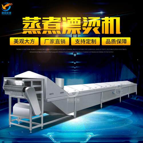 实力商家蒸汽加热果蔬漂烫线低温凝胶水煮线设备
