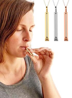 C9GF Anxiety Whistle Necklace,Natural Anxiety Relief,Meditat