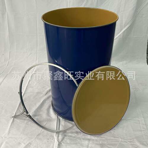 200l开口蓝桶化工桶铁皮桶烤漆桶钢桶内涂桶厂家现货颜色可选