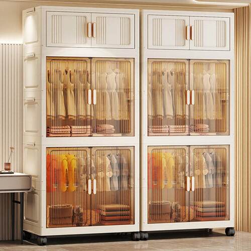 Baby clothes, snacks, toys, folding storage cabinet