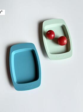 Taplemat硅胶餐碟吐骨碟家用食品级纯色果皮骨头盘耐高温柔软静音