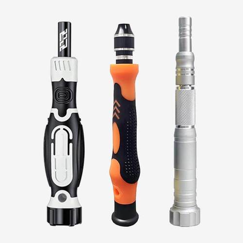 杰科美拆机螺丝刀工具十字一字起子头家用强磁4mm批头螺丝刀手柄