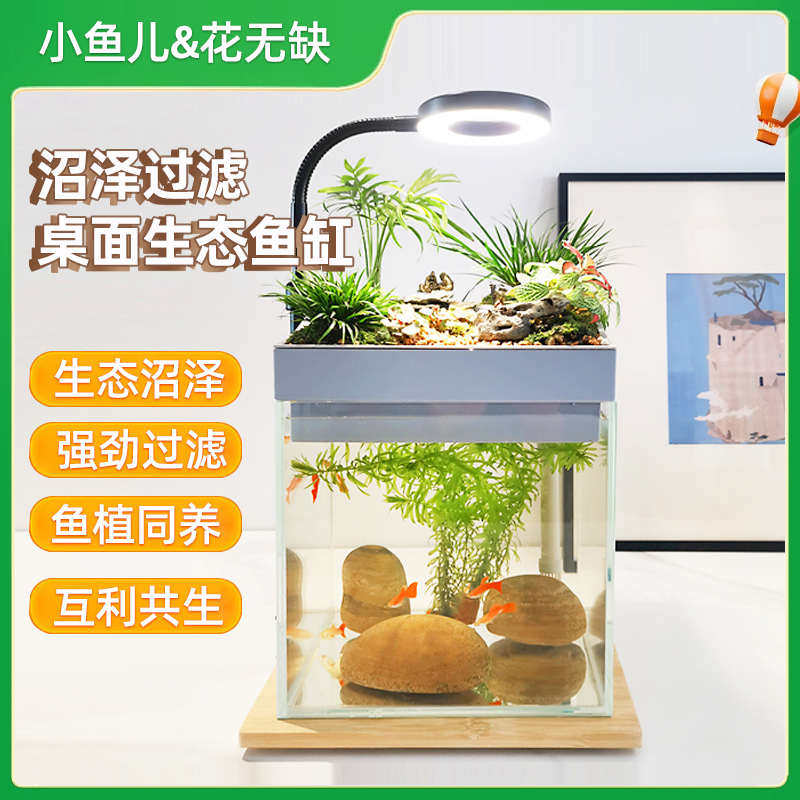 沼泽过滤懒人免换水桌面生态造景客厅小型自循环书桌办公桌小鱼缸,宠物/宠物食品及用品,桌面缸,淘宝优惠券,粉丝福利购,淘宝优惠卷