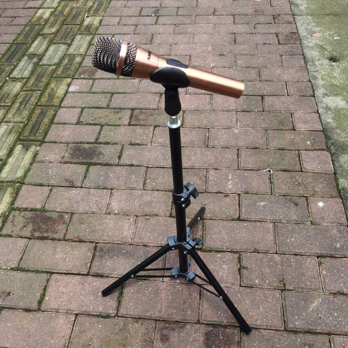 话筒架落地乐器二胡板胡古筝话筒架金属三脚架升降收缩收拢话筒架