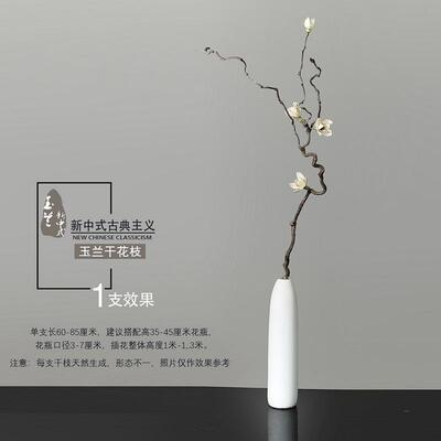 高档客厅落地天花然玉兰干枝干花花树束仿干支干树枝装饰玉兰真花
