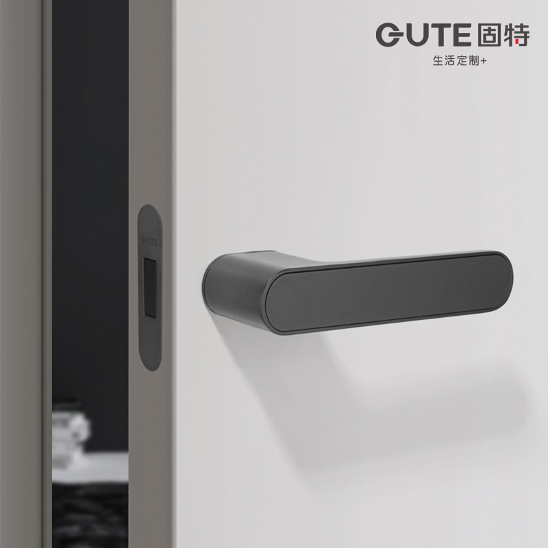 固特隐形门锁极简单面锁室内暗门专用卧室房门隐藏木门单边把手