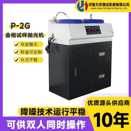 P-2G柜式双盘抛光机立式双人可操作金相研磨机双盘定速抛光机
