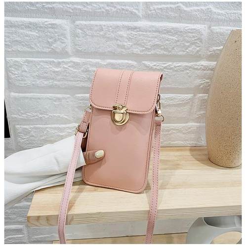 外贸爆款女士可触屏手机包单肩斜挎小包迷你锁扣手机袋