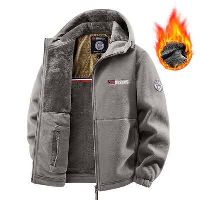 Men'S Heavyweight Double-Sided Fleece Jacket With Full-Zip