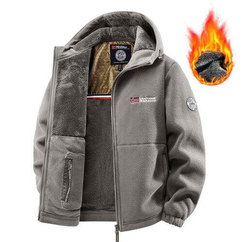 Men'S Heavyweight Double-Sided Fleece Jacket With Full-Zip