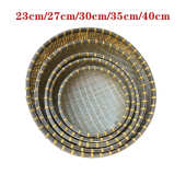 竹编水果篮洗菜沥水面包馒头圆形簸箕筐篮收纳篮竹制品淘米家用筐