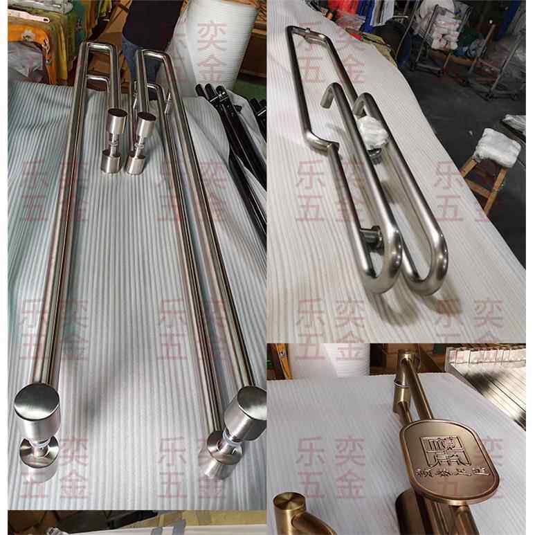 不锈钢异扶手管拉手折弯圆方形钢古铜大门化形无123123框玻璃门把