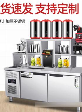 115水吧台用奶茶店设备商全套工台冷作柜汉藏堡饮品店机器奶茶操
