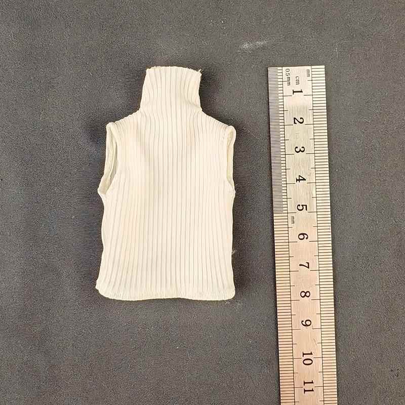 1/12兵人衣服配件mezco男素体6寸shf可动人偶高领无袖T恤背心打底