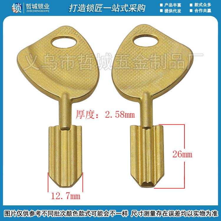 [B732]-网花款全铜王胚钥匙毛胚 耗材 随机发货