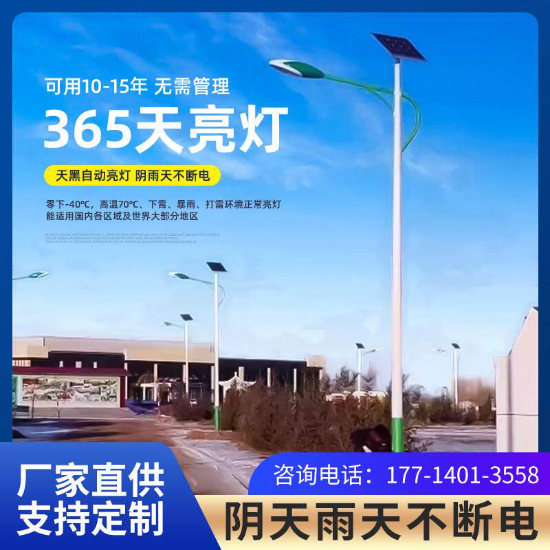 led太阳能路灯杆3米6米户外道路新农村超亮定制灯座高杆市电路灯