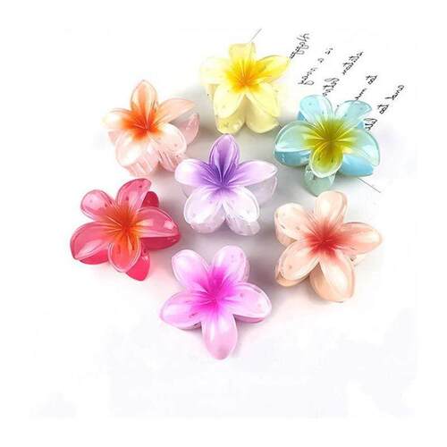 Hair Flower Clip Clips Hawaiian Plumeria Beach Flowers Claw