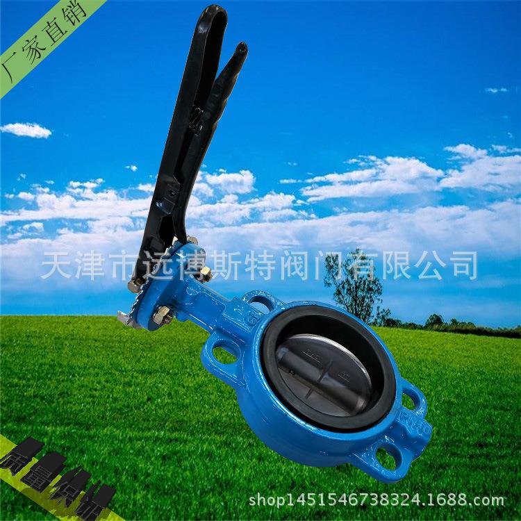 WD71X-10/16ZB7，中线对夹式无销蝶阀304蝶阀DN100鸭嘴式蝶阀