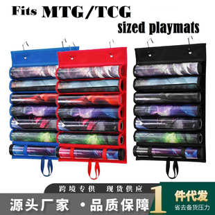 跨境容纳13层卡牌游戏垫筒透明塑料插槽便携式 RPG桌垫收纳袋 TCG