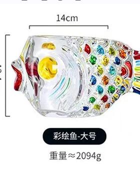 正品弗水莱文茨欧式玻璃花瓶彩鱼色创意形培绿花器萝摆件装饰品13