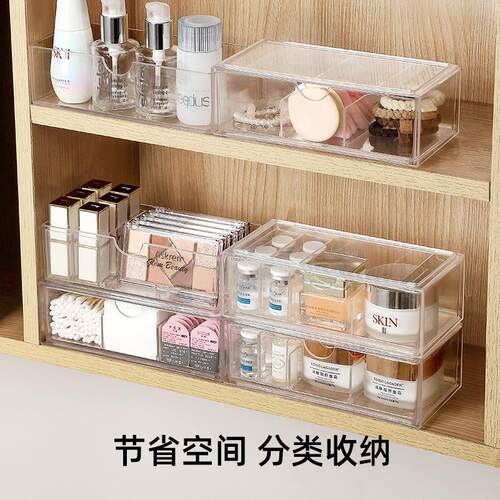 Clear Desktop Organizer Drawer-Type Storage Box Lipstick Org
