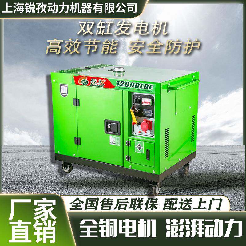 10KW低噪音柴油发电机230V单相电启动商用柴油发电机组RZ12000L