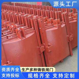 供应铸铁闸门启闭机一体式渠道附壁镶铜暗杆双向止水平板圆形水闸