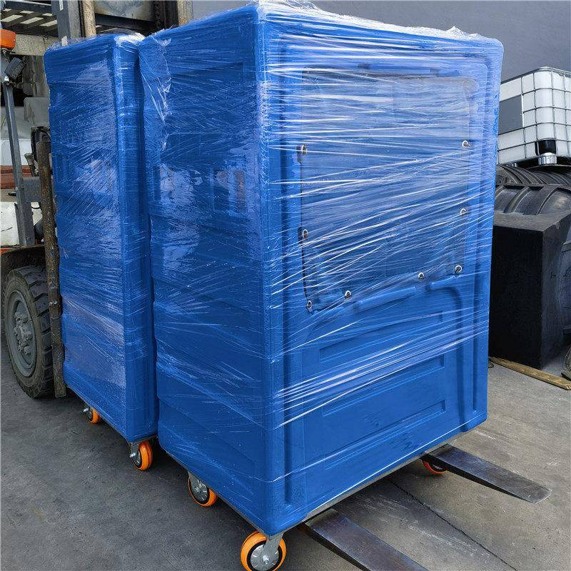 新款布草笼酒店洗涤车间防尘700L全钒液能储存箱滚塑异形加工
