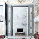 楼 大理石罗马柱岩板复式 别墅电视背景墙挑空客厅新中式 轻奢风格