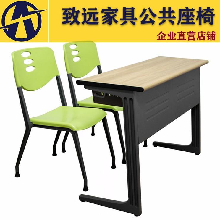 大学铝合金课桌椅大学生单人双人位课桌椅高校大学教室培训机构