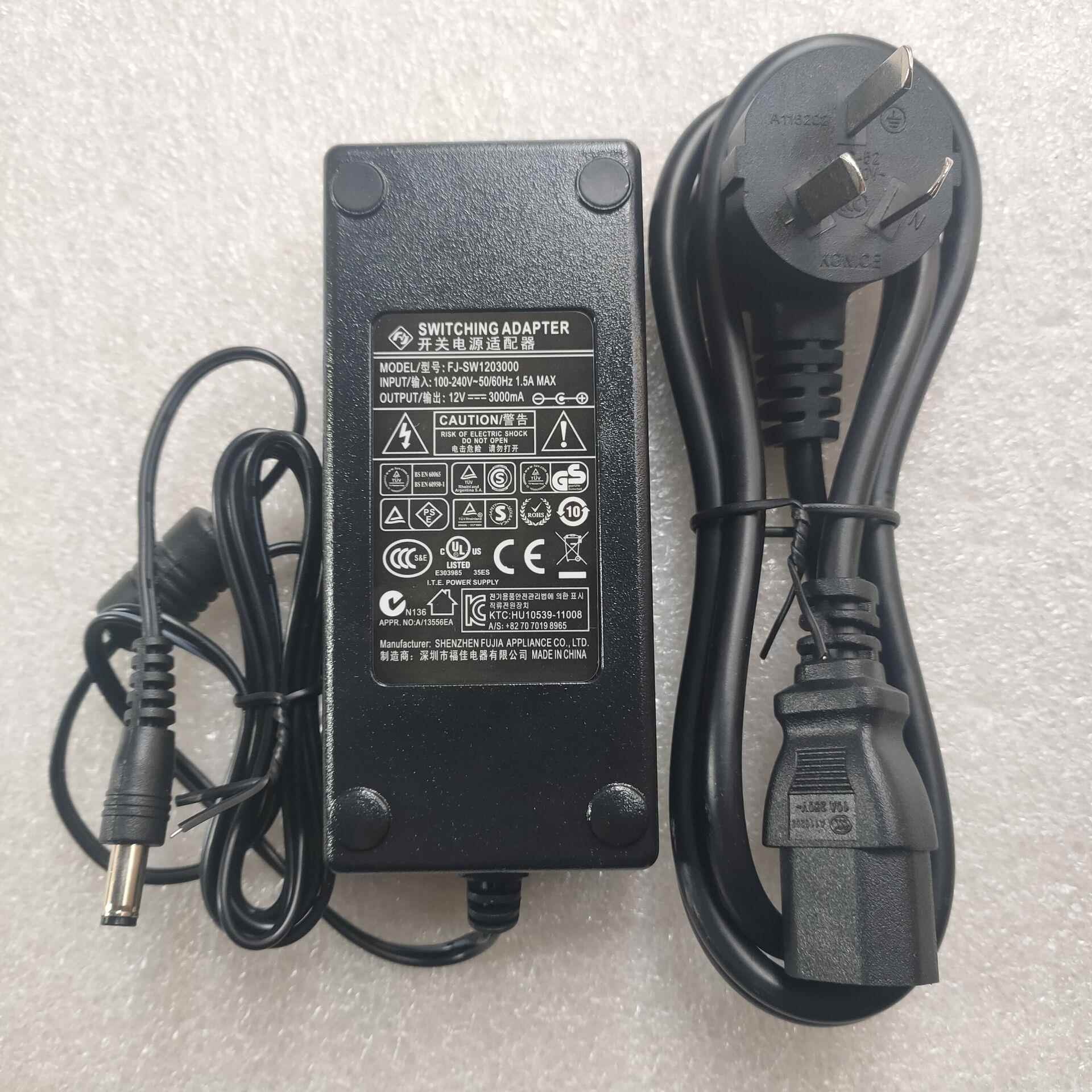 原装福佳12V3000MA开关电源适配器FJ-SW1203000监控 显示器12V3A