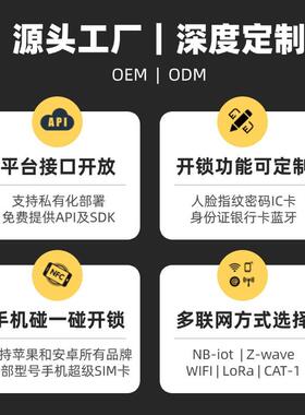 人脸N识别学智能指纹锁级SIM卡FC开锁校宿舍联网锁支持二2021M次