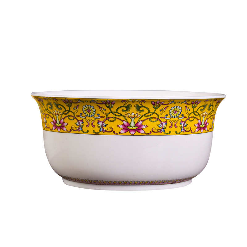 菜盘套装 景德镇10头家用骨瓷碗碟套装珐琅彩礼品四菜一汤盘LOGO