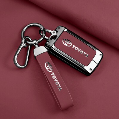 适用田丰老皇冠0030汽车钥匙套普锐斯Prius高档金属保护扣男女款